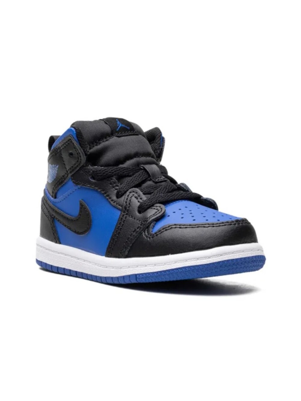 NIKE Air Jordan Kids Mid Black and Blue Sneakers 3